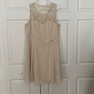Cream color formal dress